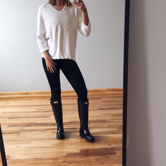 croft & barrow Sweaters - white pearl sweater